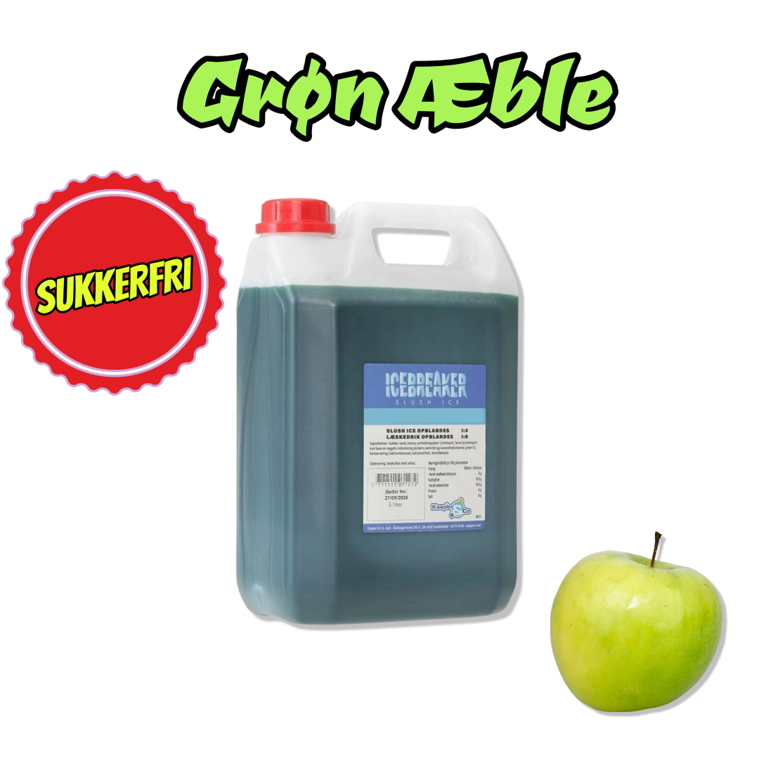 Sukerfri Slushice - Grøn Æble