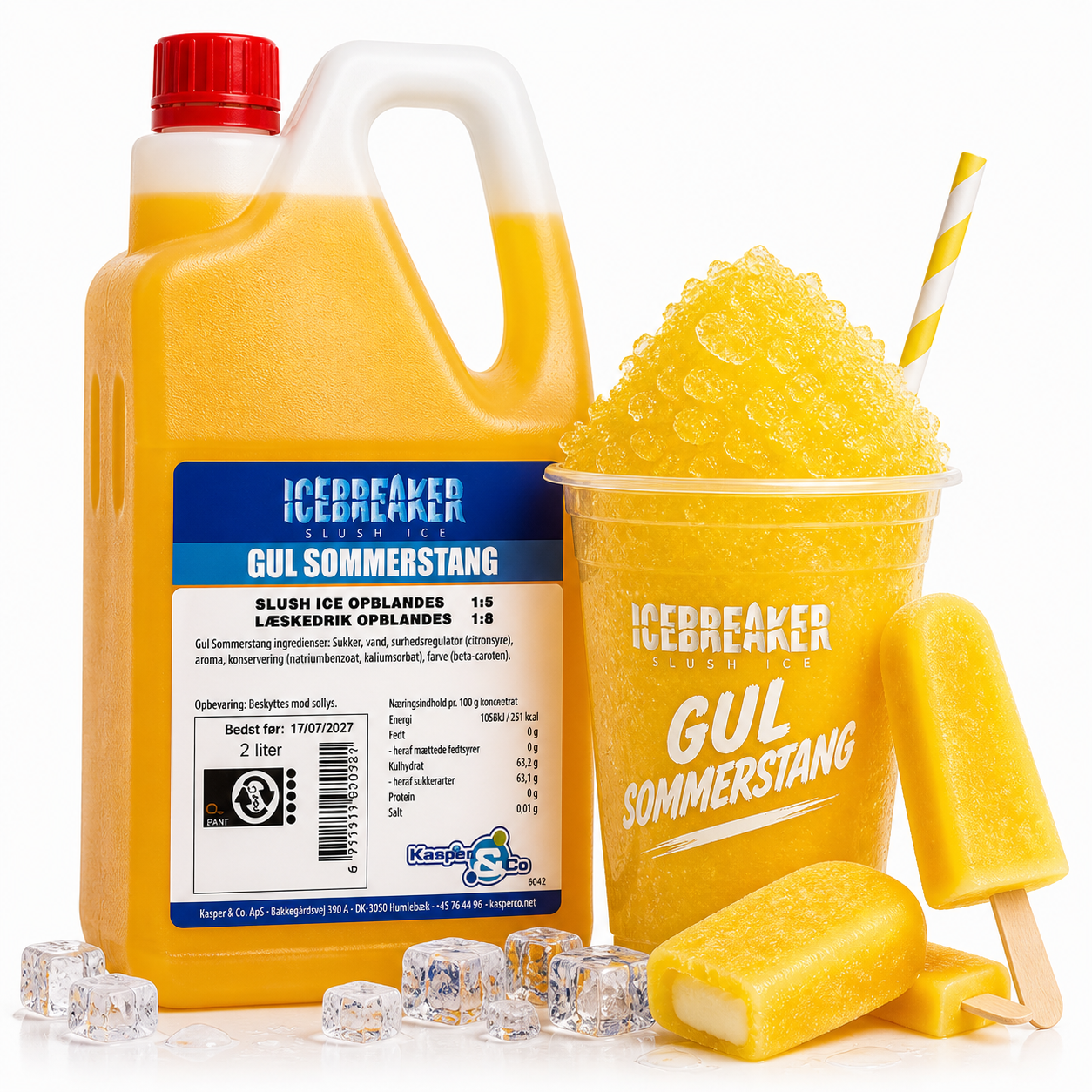 Icebreaker Gul Sommerstang - Københavnerstang slushice 2 liter